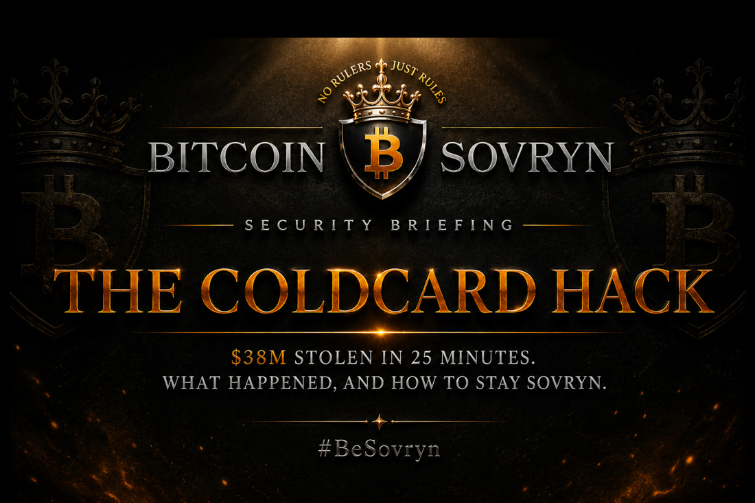 The Coldcard Hack: What Happened, Who It Hurt, And Why Sovereignty Still Wins.