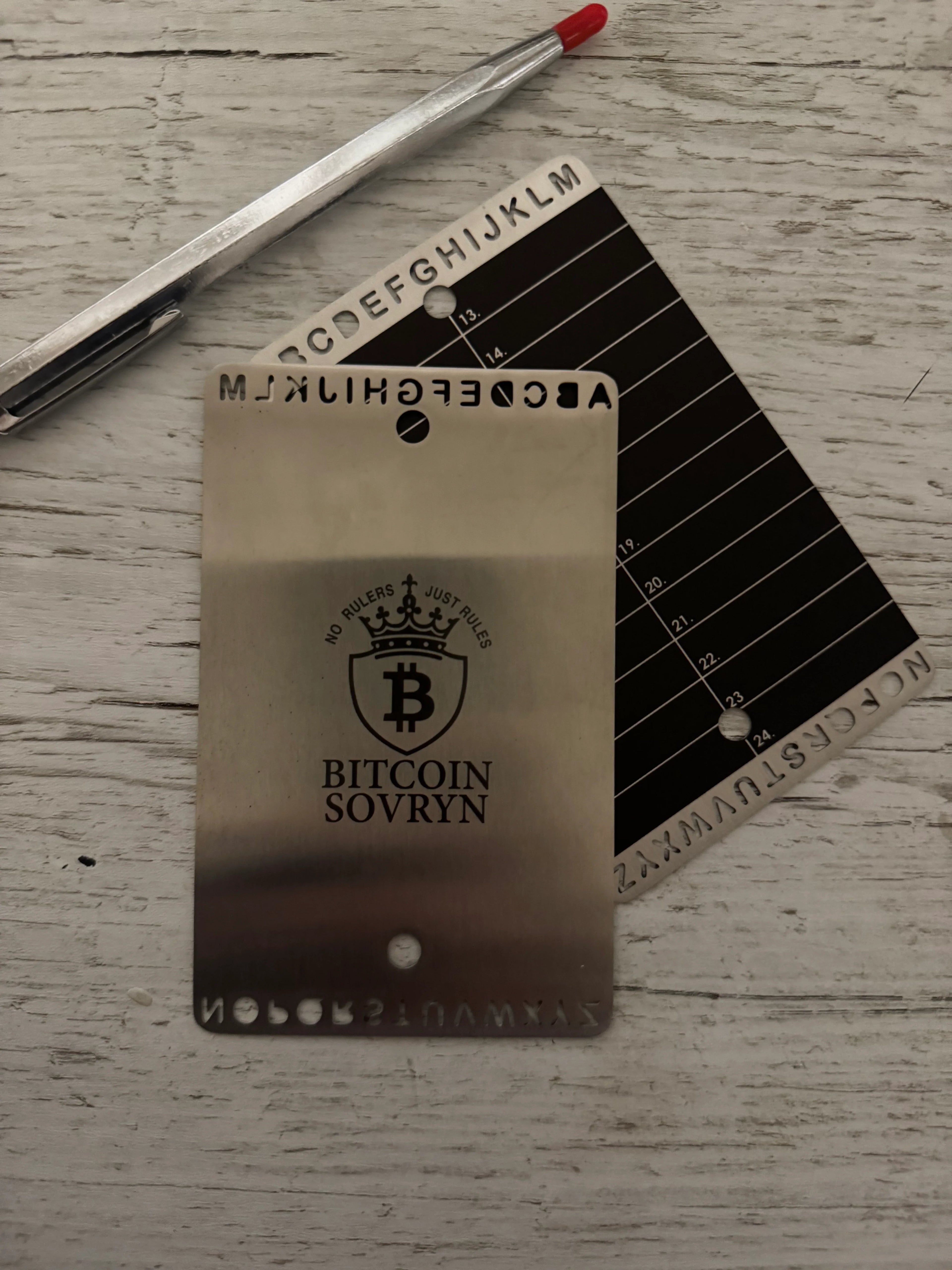 Sovryn Stainless Steel Seed Backup Plate – 24 Word Recovery